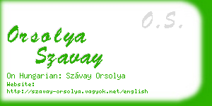 orsolya szavay business card
