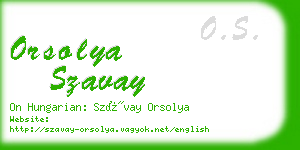 orsolya szavay business card